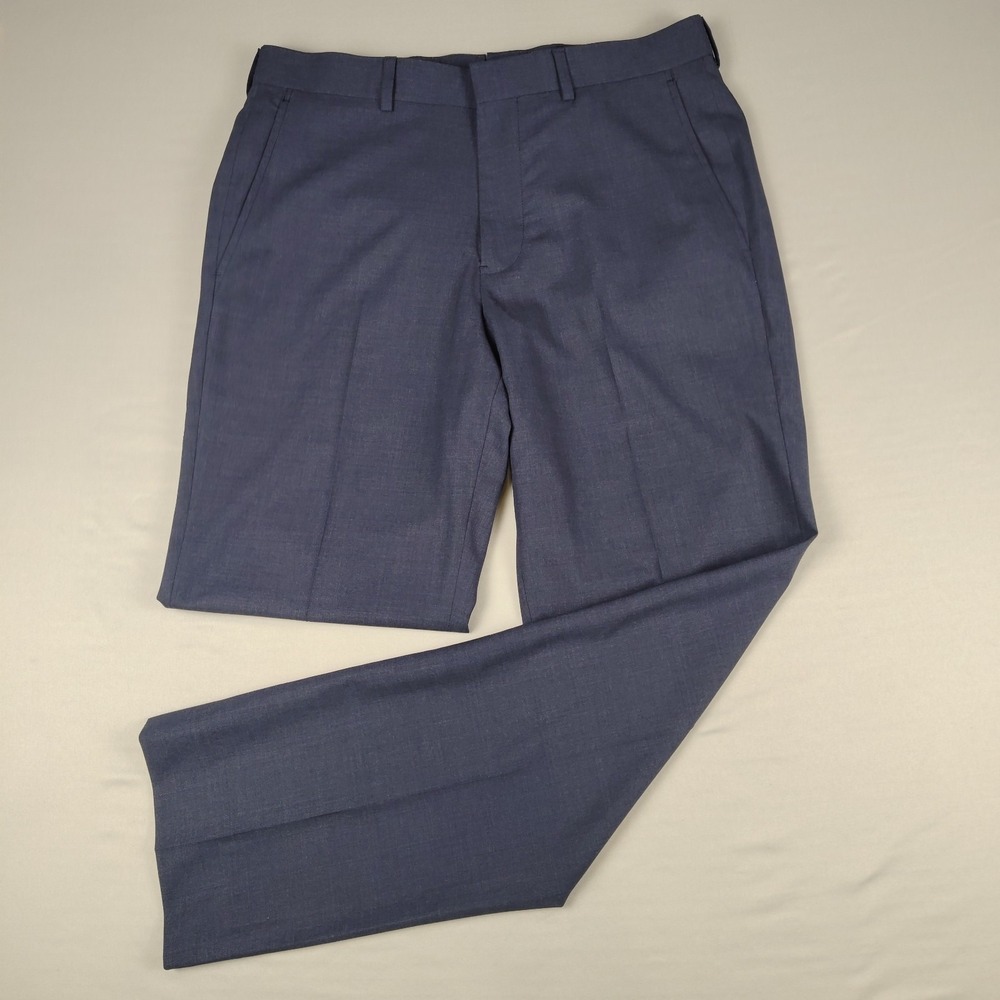 Brooks Brothers Regent BrooksCool Mens 33x30 100% Wool Dress Pants Blue